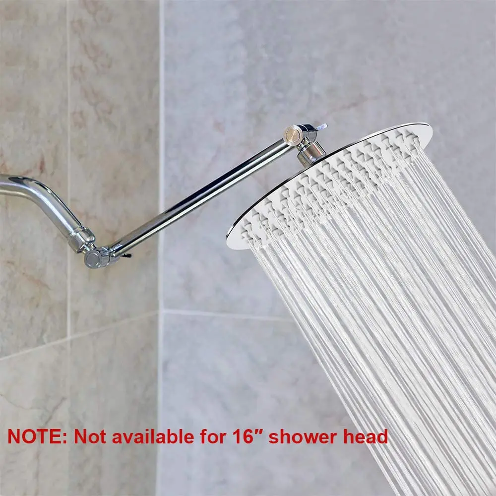 NearMoon Adjustable Shower Arm Extension 27.94 cm (11 Inch) Chrome Finish | Upgrade Shower Experience - view 9