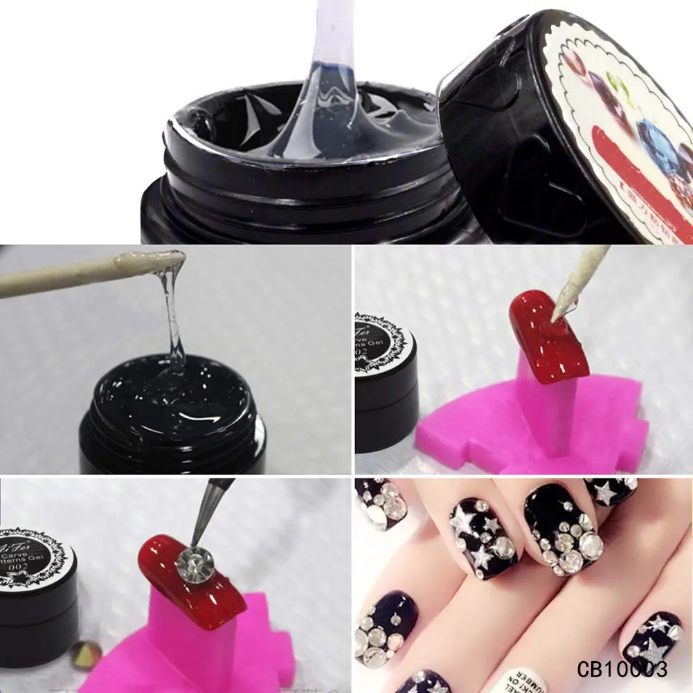YESLADY Super Sticky Rhinestone UV Gel Adhesive Builder 8ml (0.27 Fl Oz) | Strong Hold for Nail Art & Jewelry - view 4