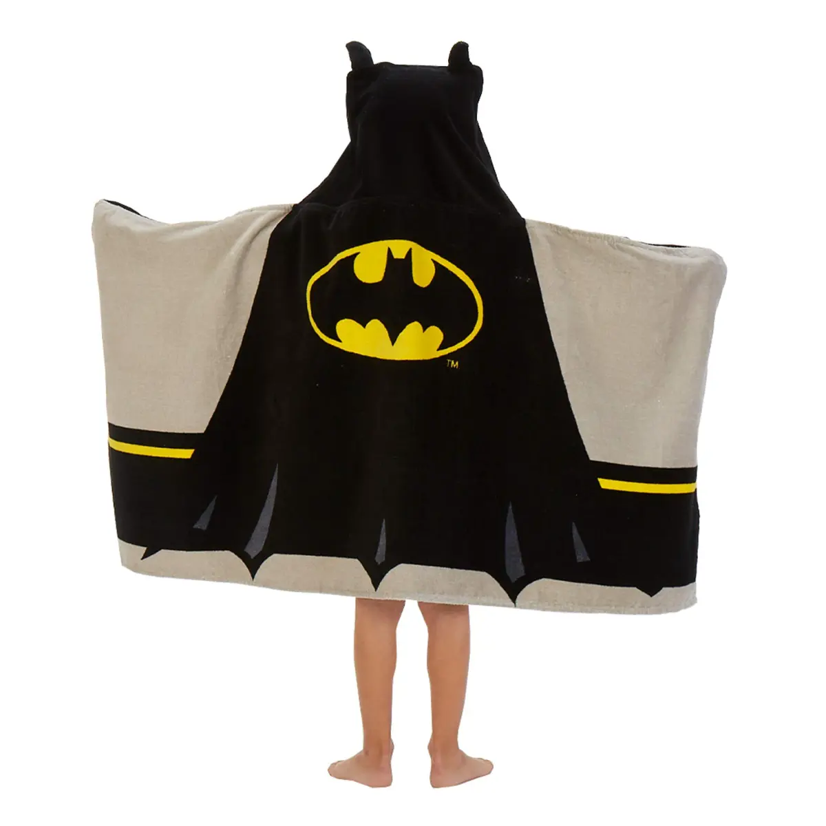Franco Batman Hooded Towel Wrap 64cm x 127cm (25" x 50") | Super Soft Cotton Terry for Bath, Pool, Beach - view 2