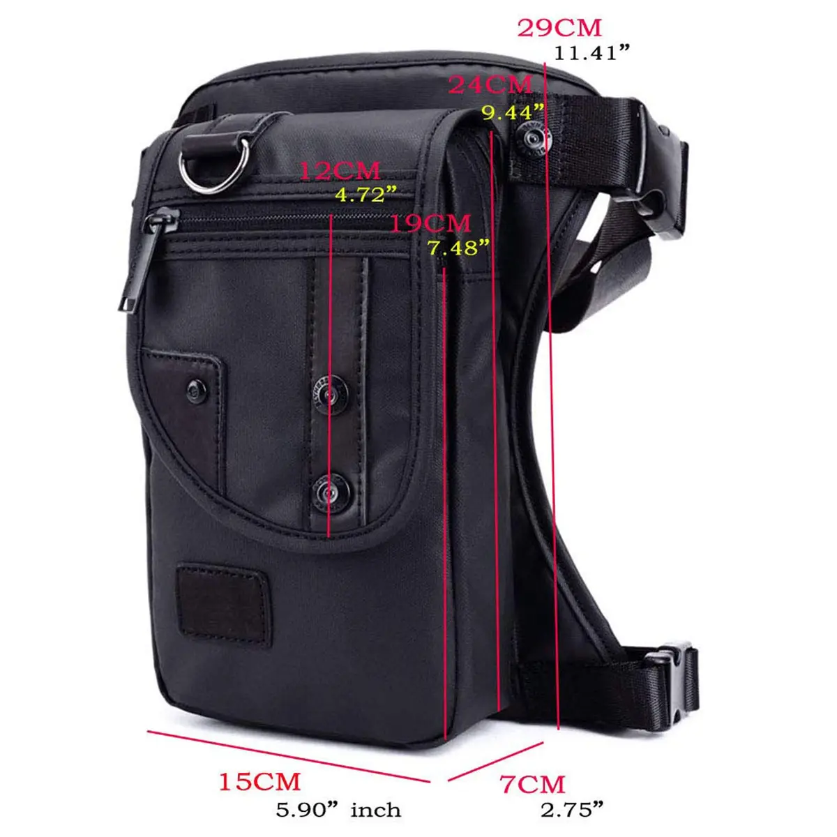 Fekesu Oxford Leg Bag for Men & Women | Waterproof Waist Pack 17.78x6.86x25.91 cm | Outdoor Travel & Cycling - view 6