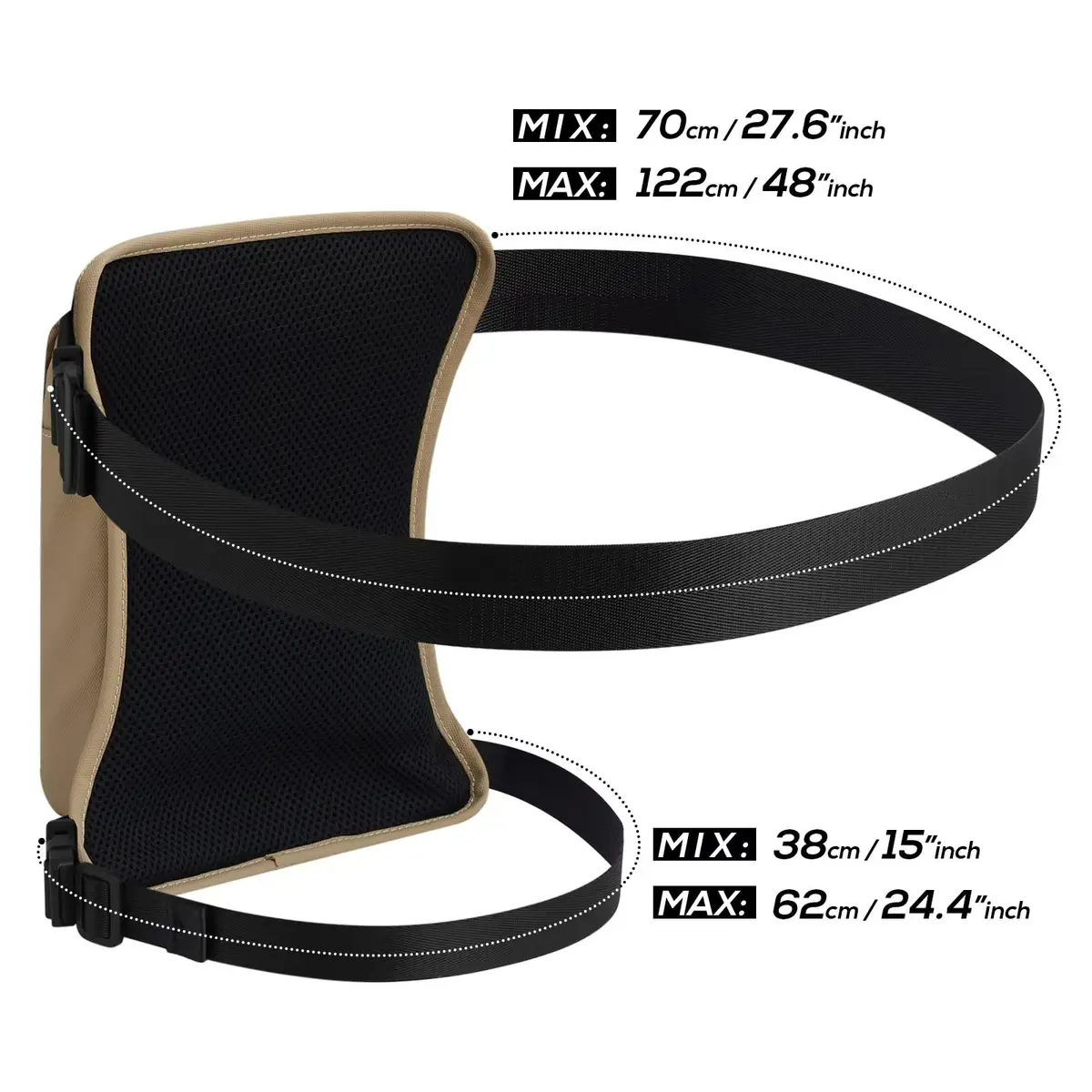 Fekesu Oxford Leg Bag for Men & Women | Waterproof Waist Pack 17.78x6.86x25.91 cm | Outdoor Travel & Cycling - view 7