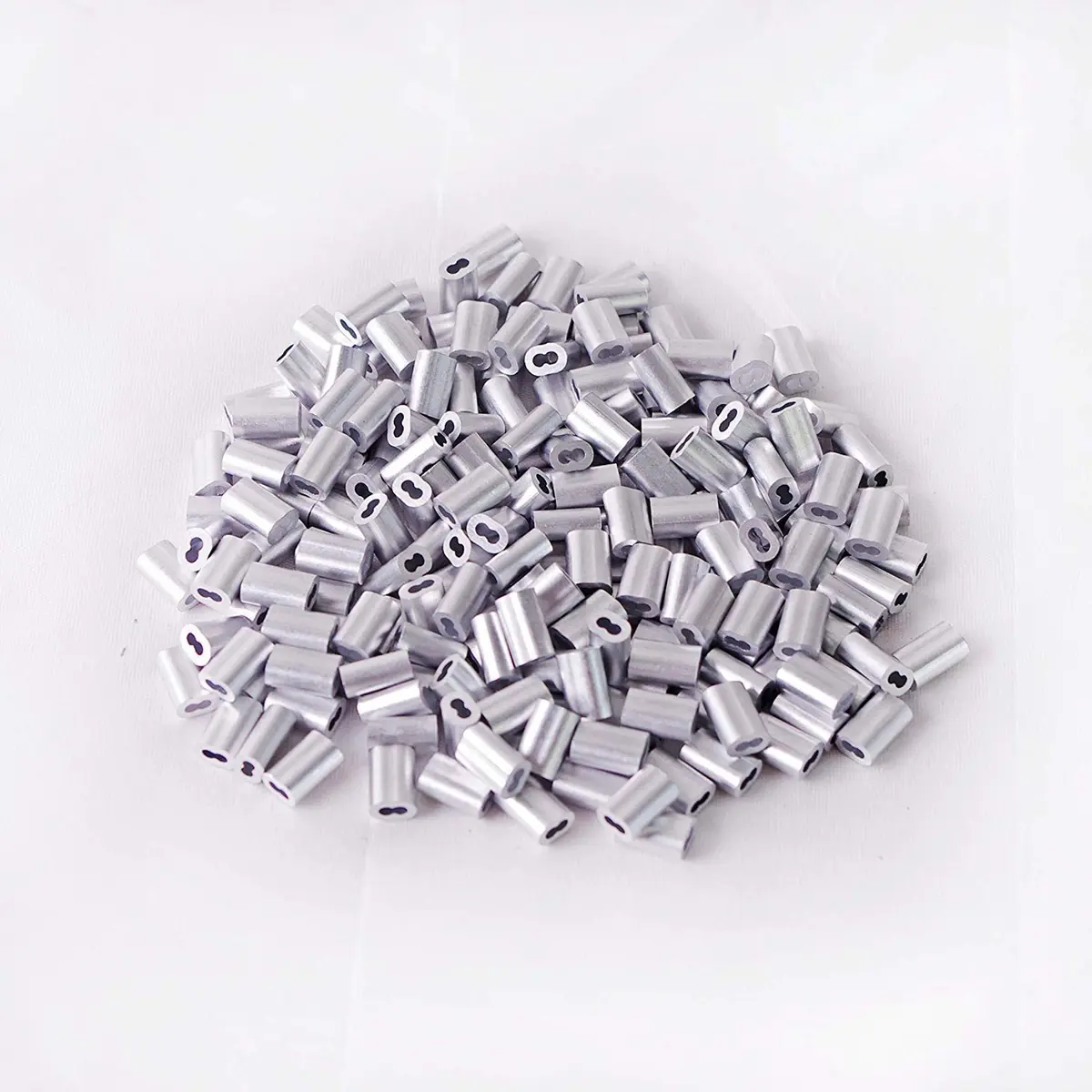 HIGOOD 1/16 Cable Ferrule 200PCS | Aluminum Crimp Loop Sleeve for Wire Rope, Strong & Easy to Install - main product image