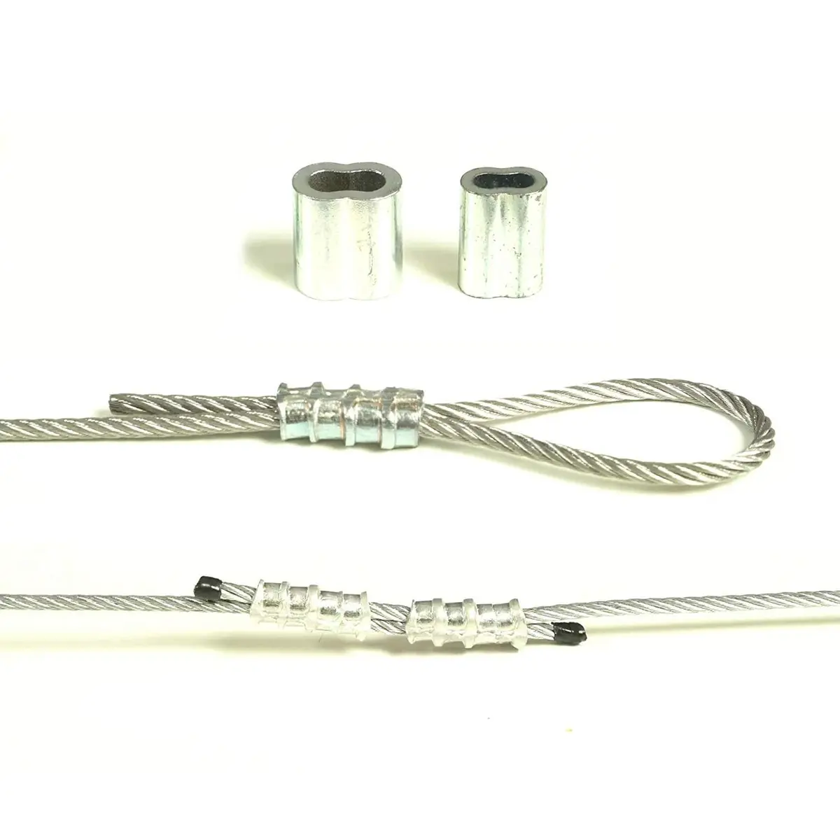 HIGOOD 1/16 Cable Ferrule 200PCS | Aluminum Crimp Loop Sleeve for Wire Rope, Strong & Easy to Install - view 7