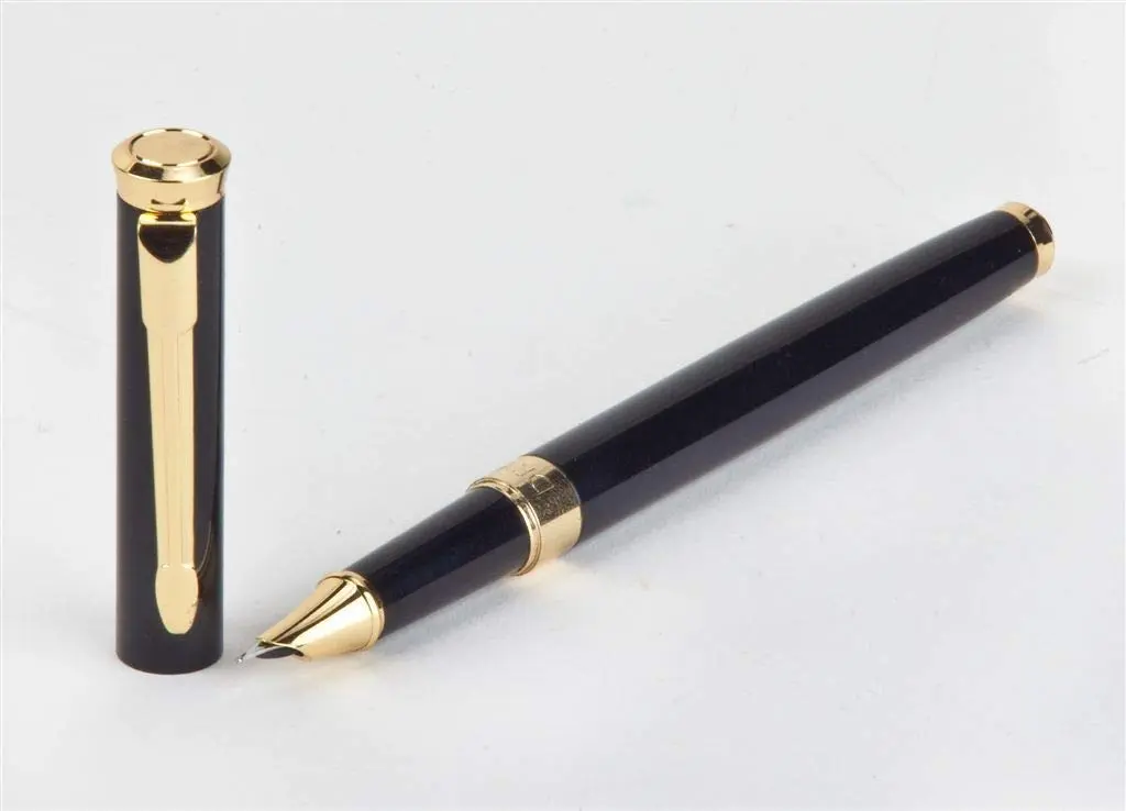 Dryden Designs Fine Nib Fountain Pen - Black - 0.5mm Line Size | Smooth Elegant Writing with 24 Ink Cartridges - view 2