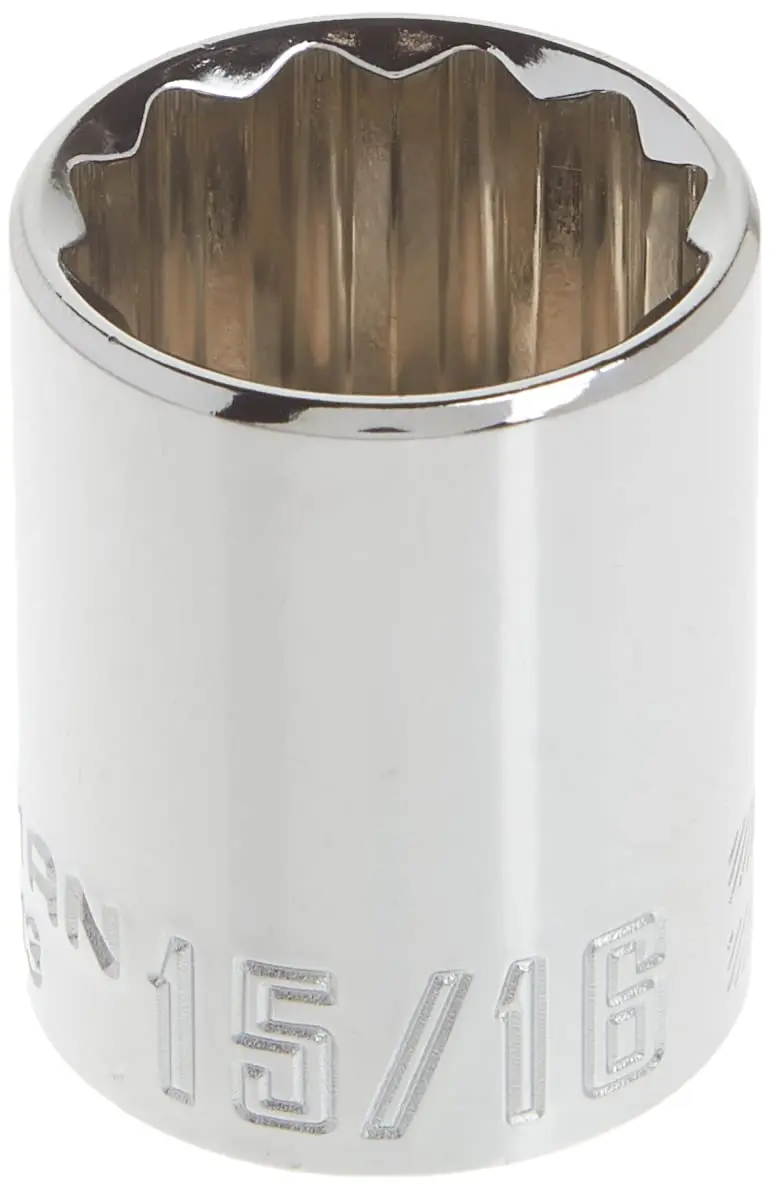 CRAFTSMAN Shallow Socket, SAE, 1/2-Inch Drive, 15/16-Inch, 12-Point | Rust-Resistant, Large Markings - view 2