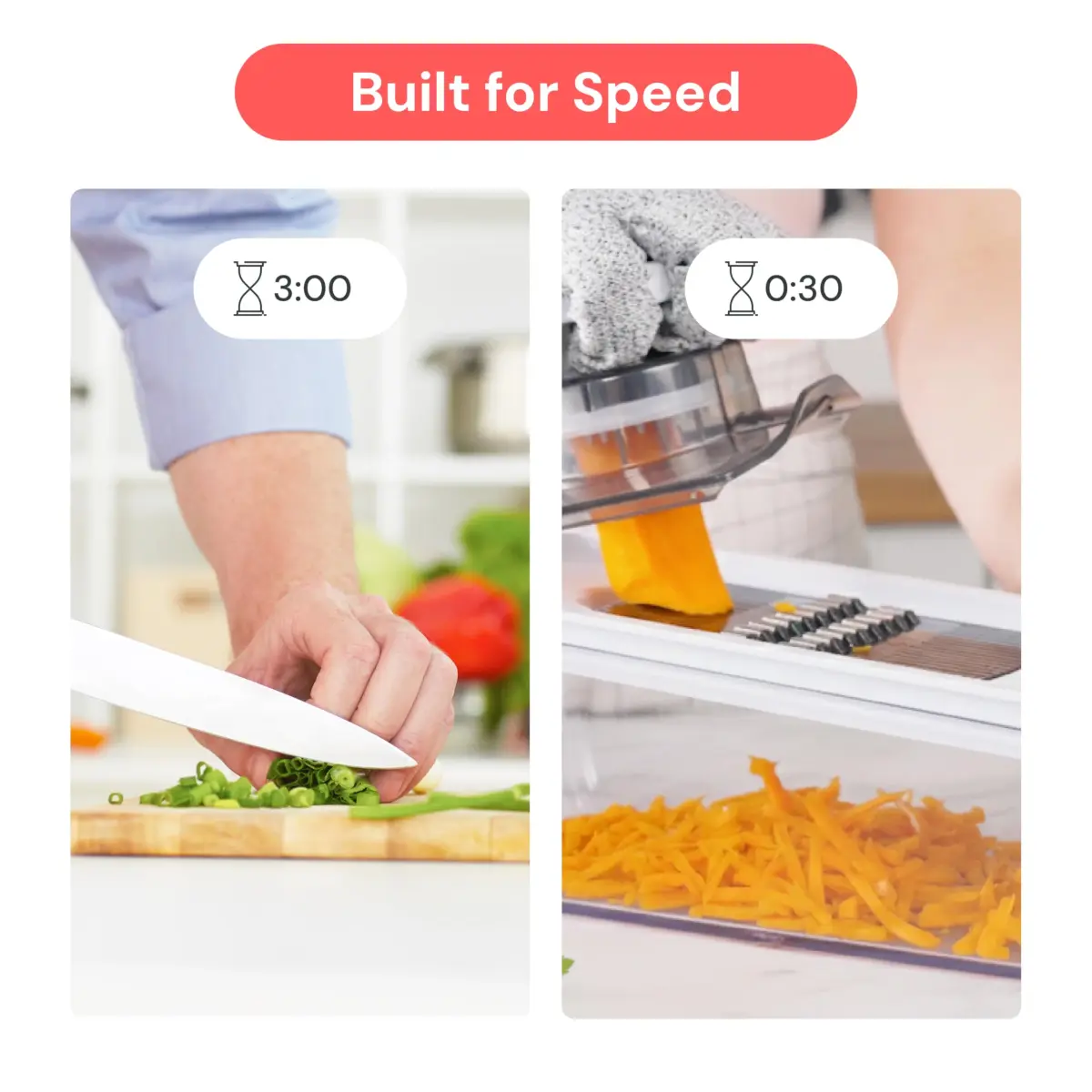 Fullstar 6-in-1 Mandoline Slicer & Grater Set (White) | 6 Interchangeable Blades for Slicing, Grating, Spiralizing - view 3