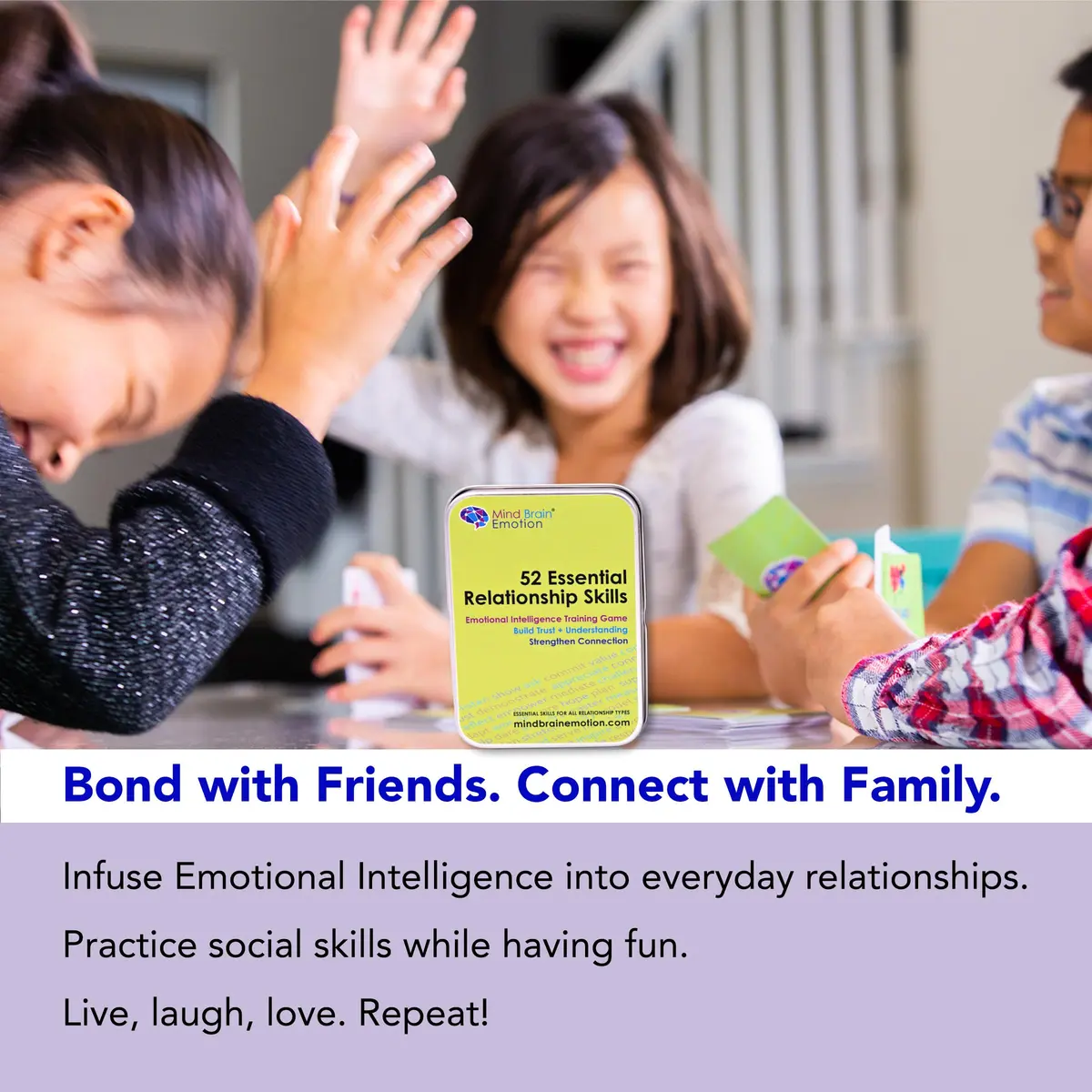 Mind Brain Emotion 52 Essential Emotional Intelligence Training Card Game | 3"x4" Tin Case - view 6