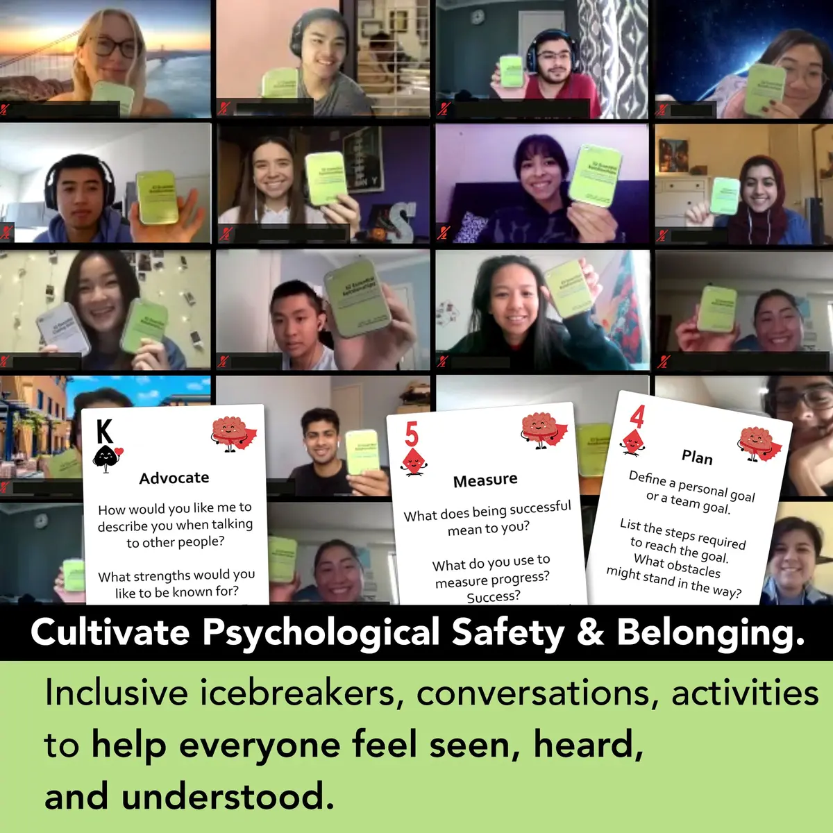 Mind Brain Emotion 52 Essential Emotional Intelligence Training Card Game | 3"x4" Tin Case - view 4