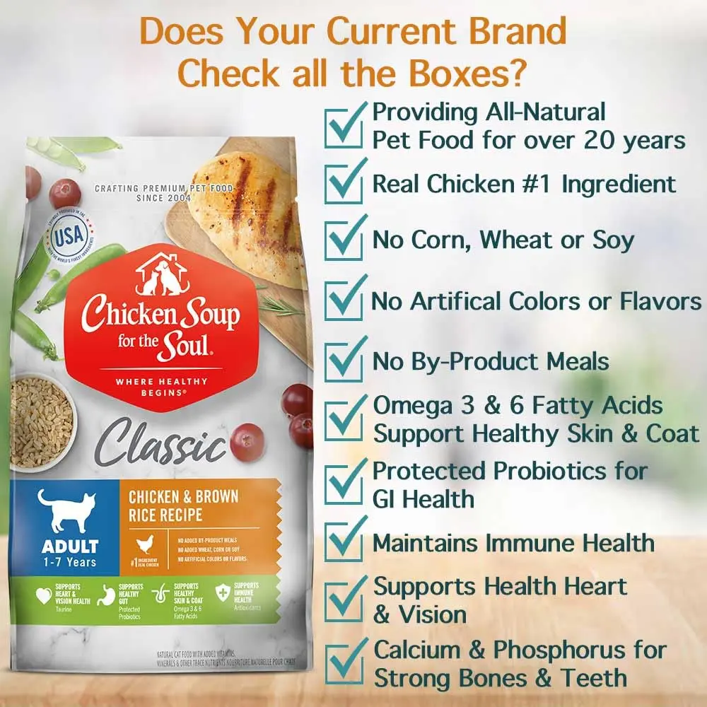 Chicken Soup for the Soul All Natural Premium Adult Dry Cat Food 12lb | Supports Heart, Gut & Immune Health - view 3