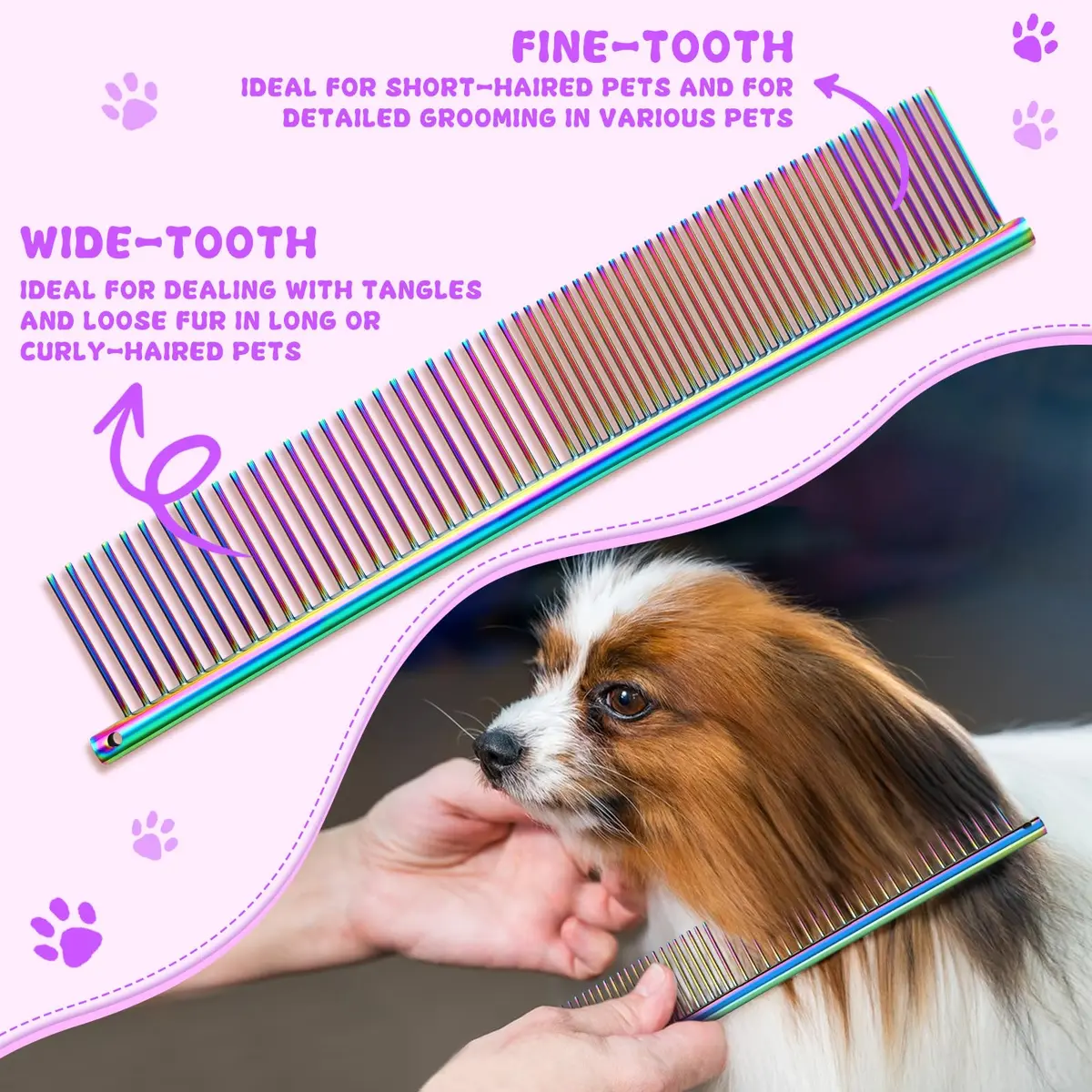 Moontay Dog Grooming Scissors Set, 7 Inch/8 Inch | Professional Shears for Pet Grooming - view 6