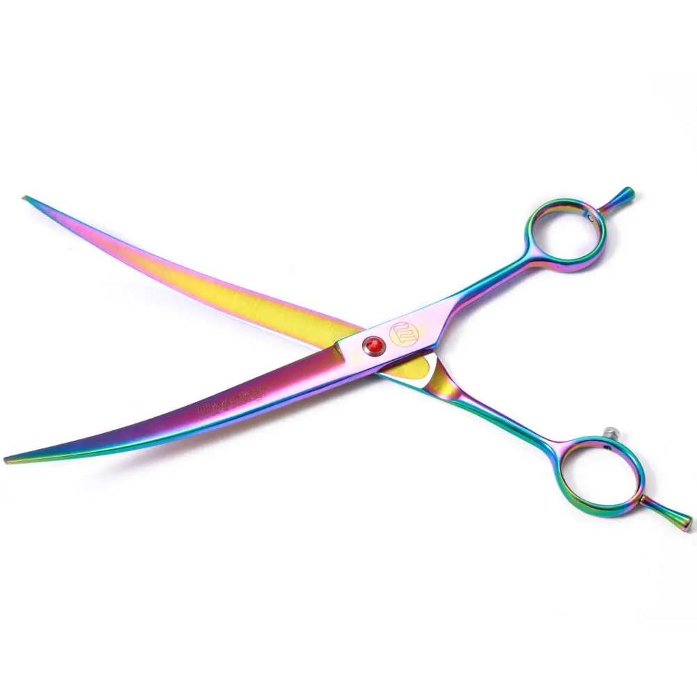 Moontay 8" Professional Dog Grooming Scissors Set of 5 with Pet Comb & Bag | Sharp, Ergonomic & Hand Forged - view 6