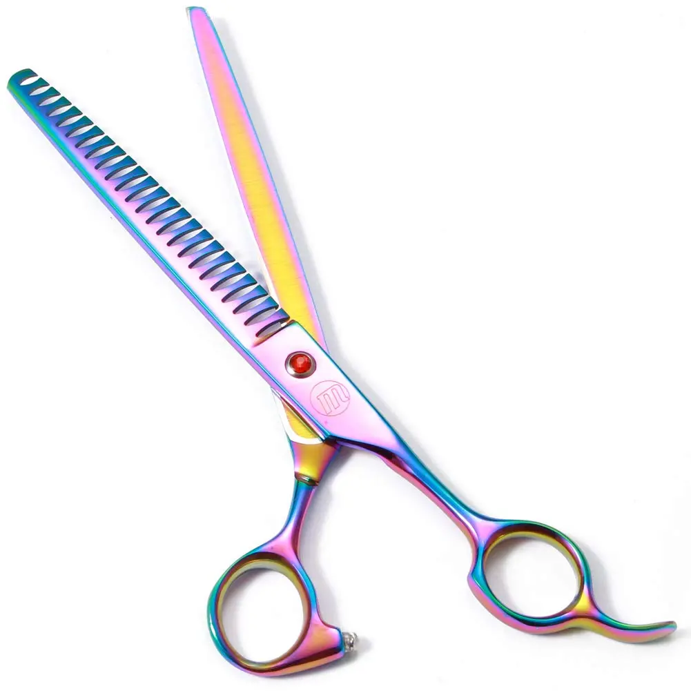 Moontay 8" Professional Dog Grooming Scissors Set of 5 with Pet Comb & Bag | Sharp, Ergonomic & Hand Forged - view 4