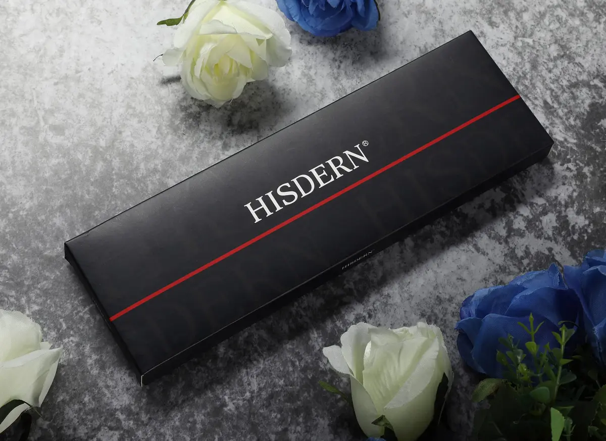 HISDERN Mens Ties Brown Ties for Men Chocolate Necktie with Pocket Square Set Formal Satin Silk Solid Dark Tie Handkerchief Classic Wedding Plain Neck Tie Set | Elegant, Durable, Perfect for Special Occasions - view 9
