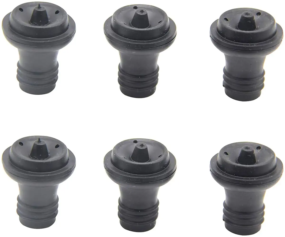 Ergonflow Vacuum Wine Stoppers - Set of 6 Rubber Stoppers for Wine Preservation (1.9cm x 4.3cm x 1.9cm) - main product image