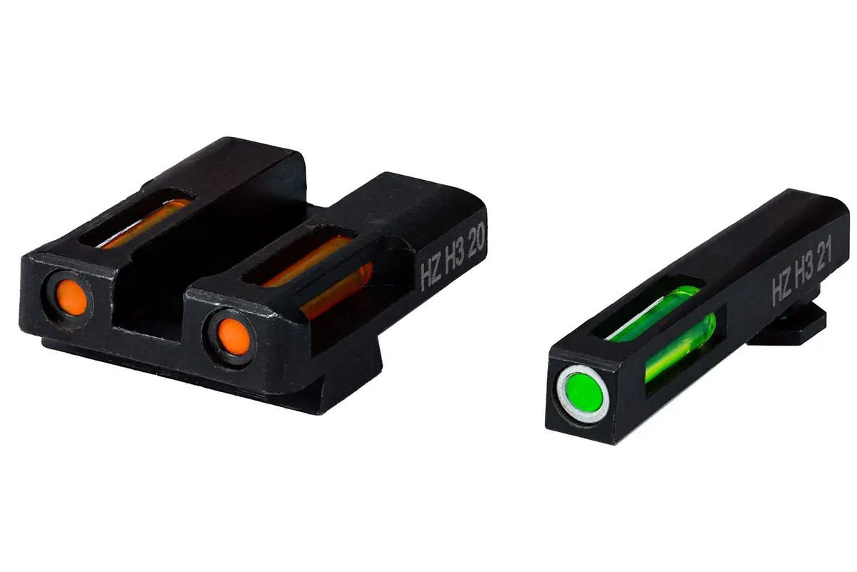 HIVIZ Litewave H3 Sight Tritium LitePipe for Glock 9mm, Green/Orange | Day/Night Illumination - main product image