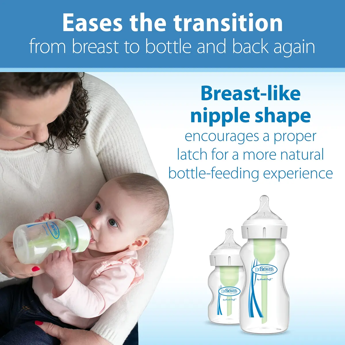 Dr. Brown's Wide-Neck Y-Cut Nipple, 9m+, 2-Pack | Silicone, Anti-Colic, Thick Liquids - view 3