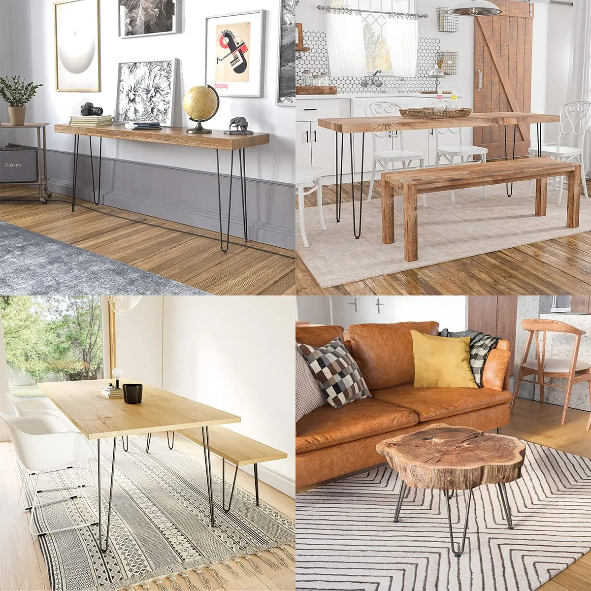 Genius Iron Furniture Legs 6 inch | Mid-Century Modern Steel DIY Home Decor - view 7