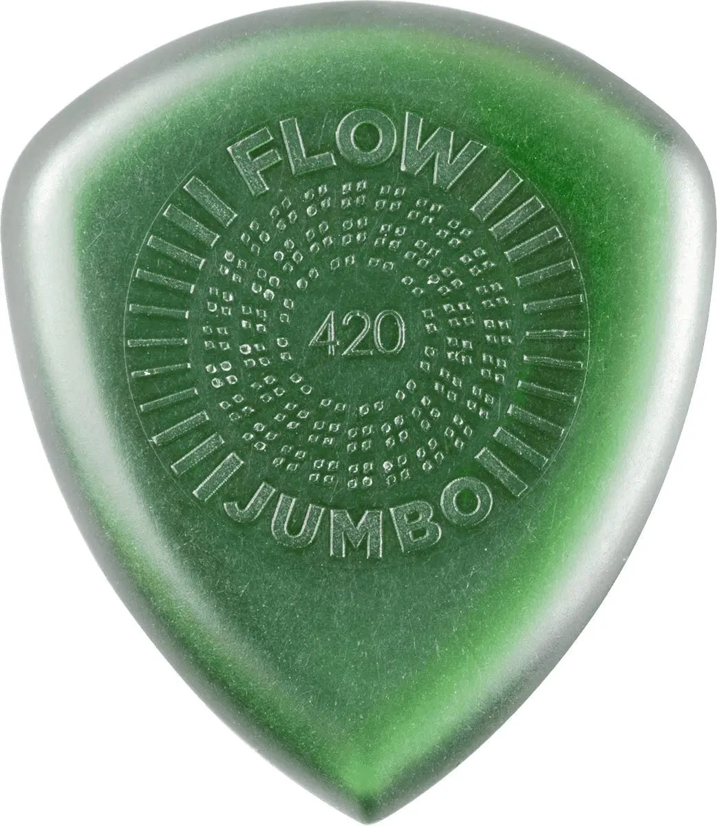 Jim Dunlop Flow Jumbo Grip 420 Guitar Pick 4.2mm (2-Pack) | Smooth Articulate Attack - main product image