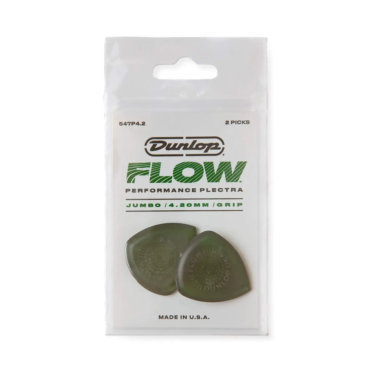 Jim Dunlop Flow Jumbo Grip 420 Guitar Pick 4.2mm (2-Pack) | Smooth Articulate Attack - view 3