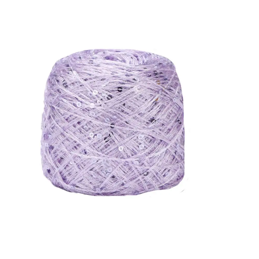 CLISIL Lilac Sequin Yarn 100g (3.5 oz) | Sparkle Fantasy Art Yarn for Crochet, Knitting, Weaving - main product image