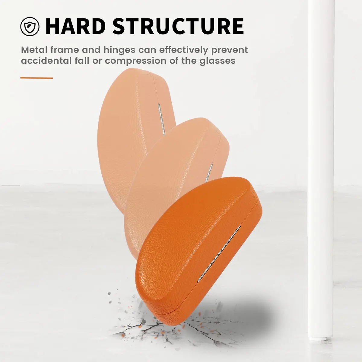 molshine Hard Shell Sunglasses Case, Classic Eyeglass Case for Men & Women, Orange | 16.5 cm (6.5") - view 6
