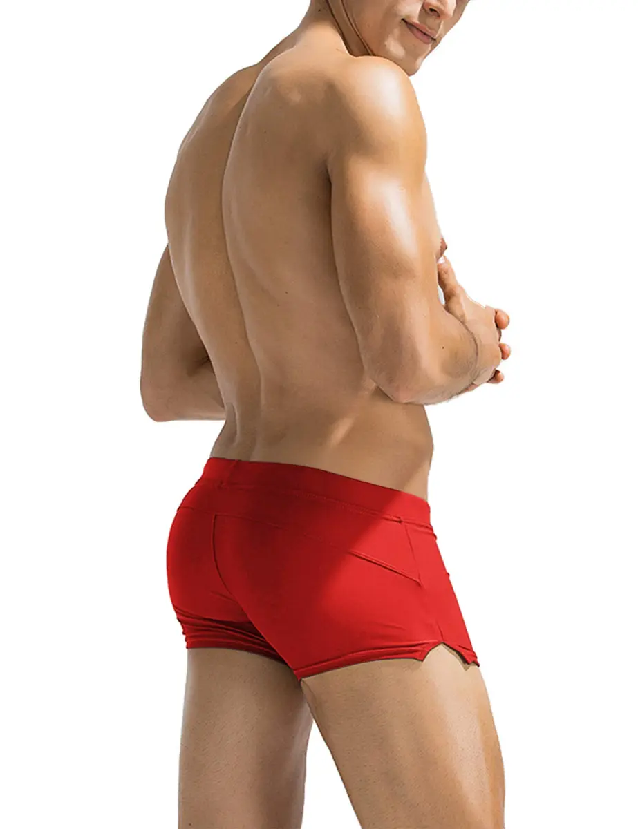COOFANDY Mens Quick Dry Lightweight Square Leg Swimwear 1 - Red | Water Sport Ready - view 2