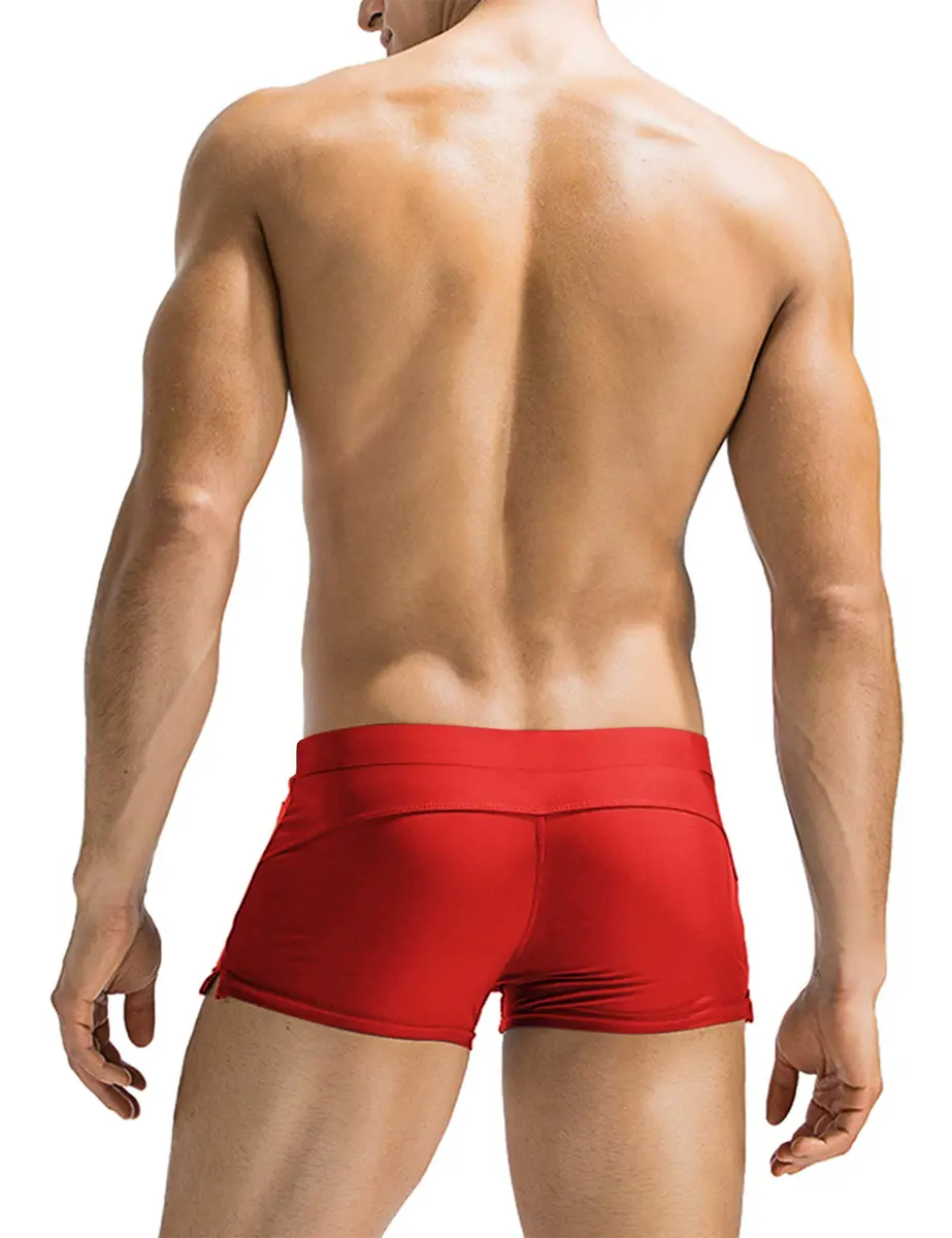 COOFANDY Mens Quick Dry Lightweight Square Leg Swimwear 1 - Red | Water Sport Ready - view 3