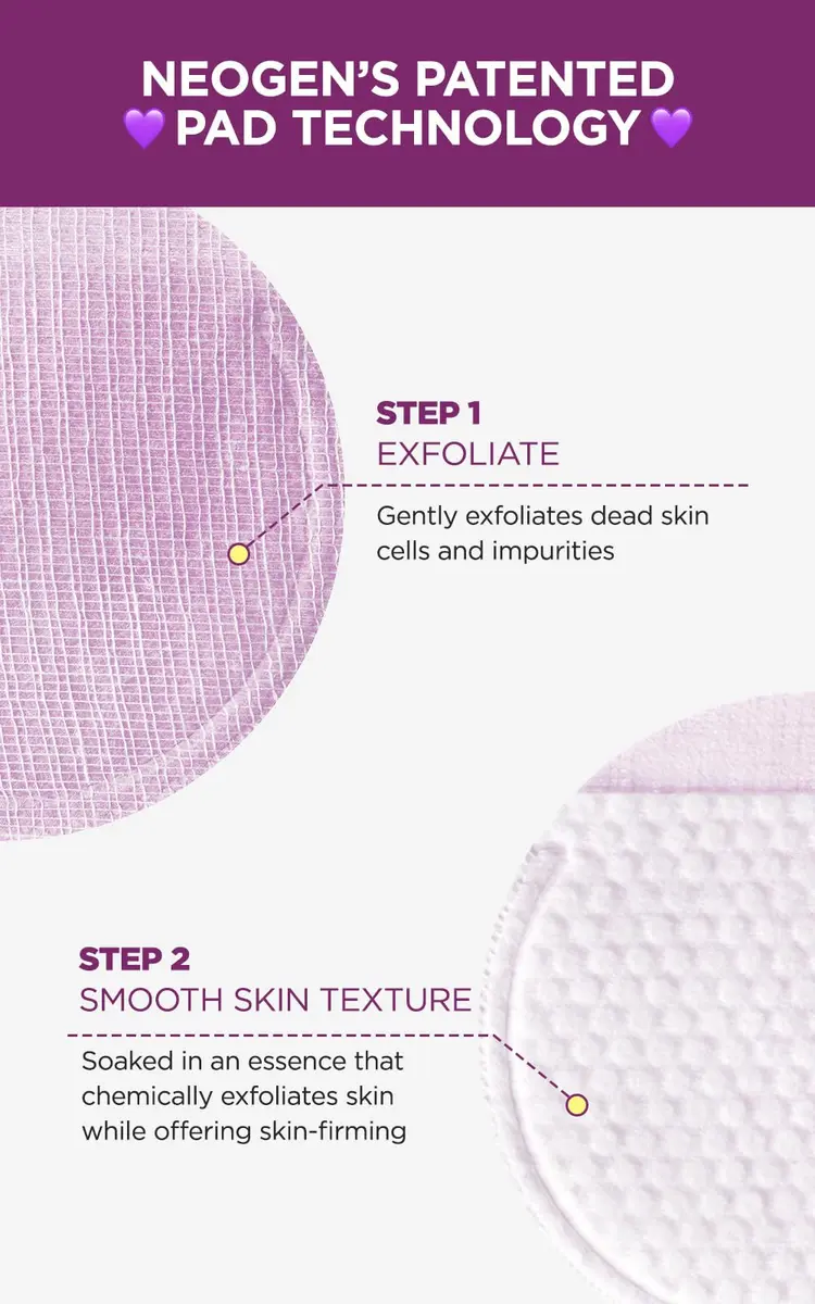 DERMALOGY by NEOGENLAB Bio-Peel Gauze Peeling Pads (Wine, 8 pcs) | Gentle exfoliation with antioxidants for healthy skin - view 3