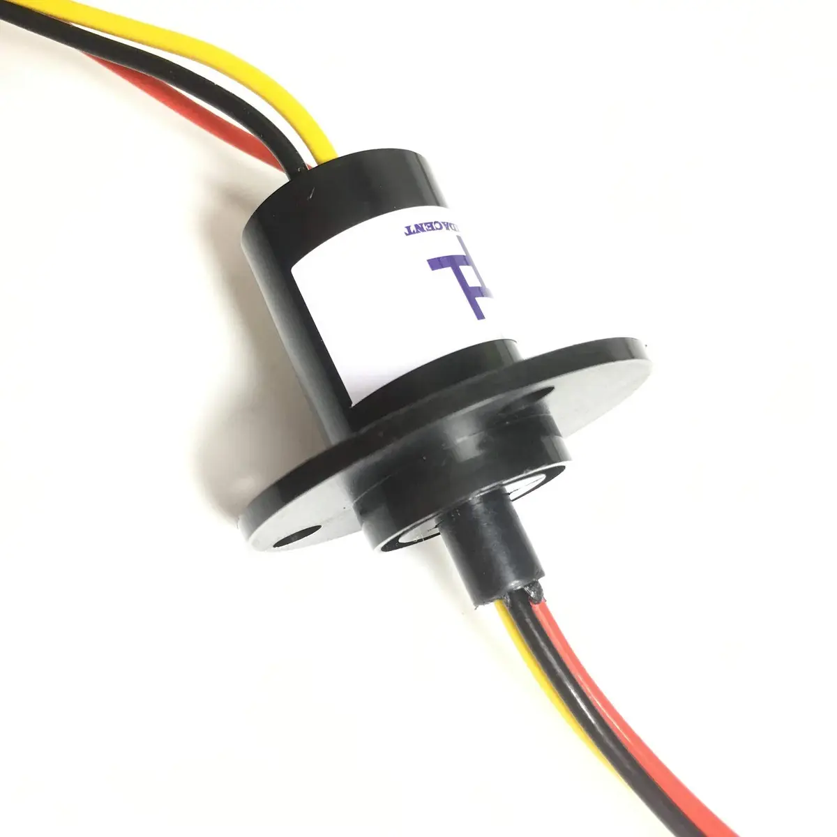 Taidacent Electrical Slip Ring Collector Ring Rotary Electrical Contact Joint 3 Wires 15A Diameter 22mm | Long-lasting gold contact - view 2