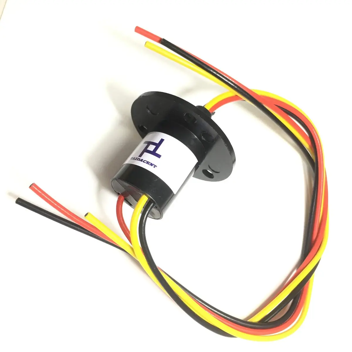 Taidacent Electrical Slip Ring Collector Ring Rotary Electrical Contact Joint 3 Wires 15A Diameter 22mm | Long-lasting gold contact - view 4