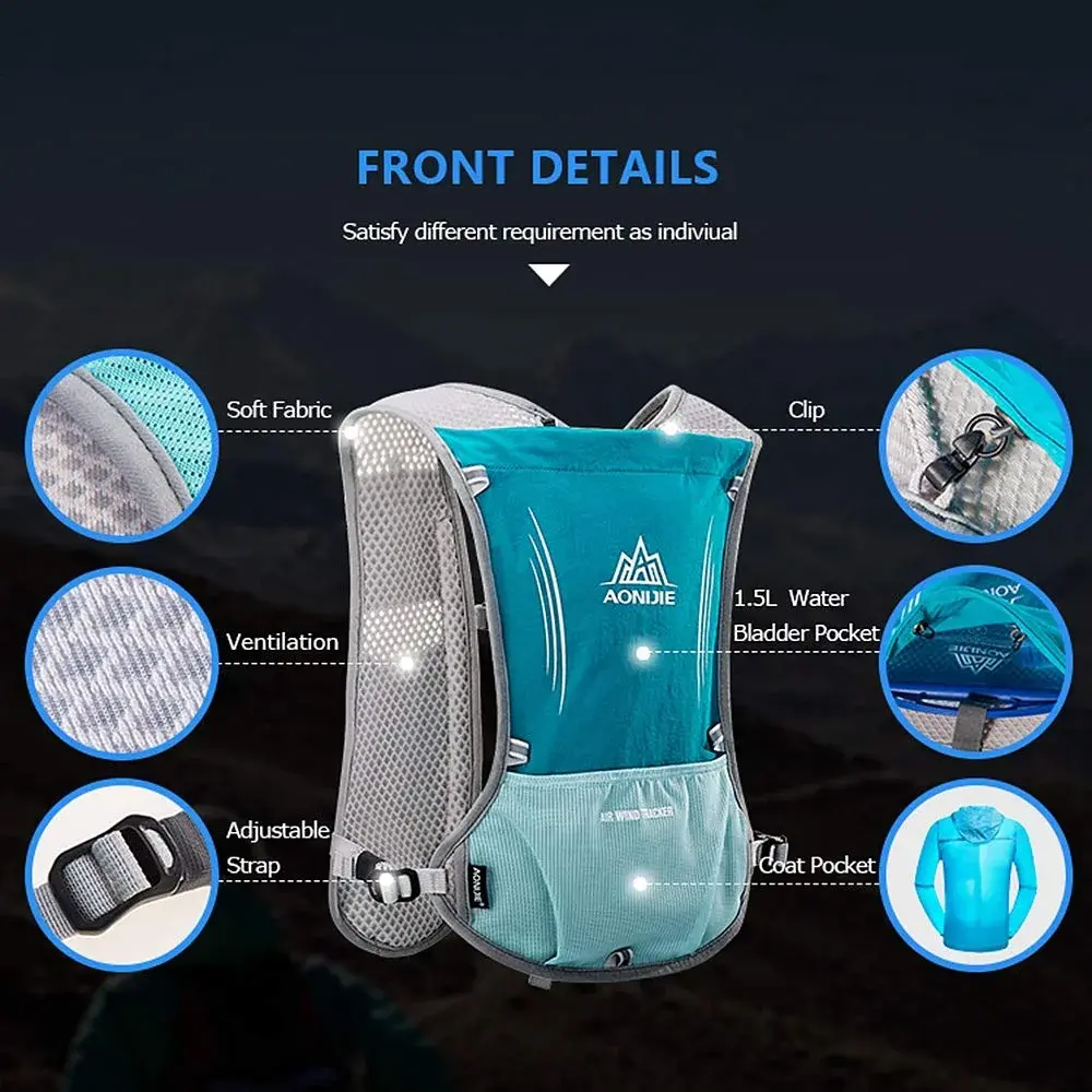 AONIJIE Hydration Vest Pack 5L (190g) | Lightweight Running & Hiking Gear - view 2