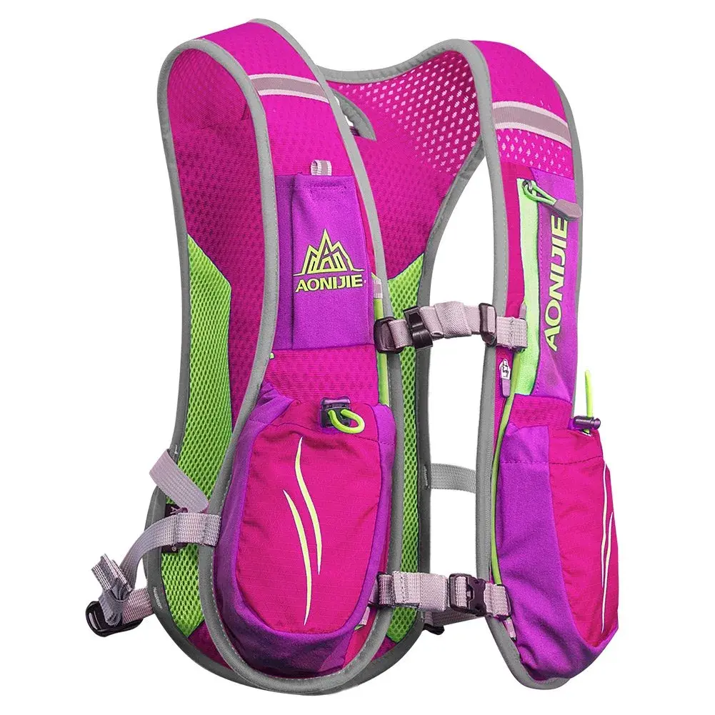 AONIJIE 5.5L Hydration Vest Pack Backpack | Lightweight Running Vest for Men & Women, Rose Red - main product image