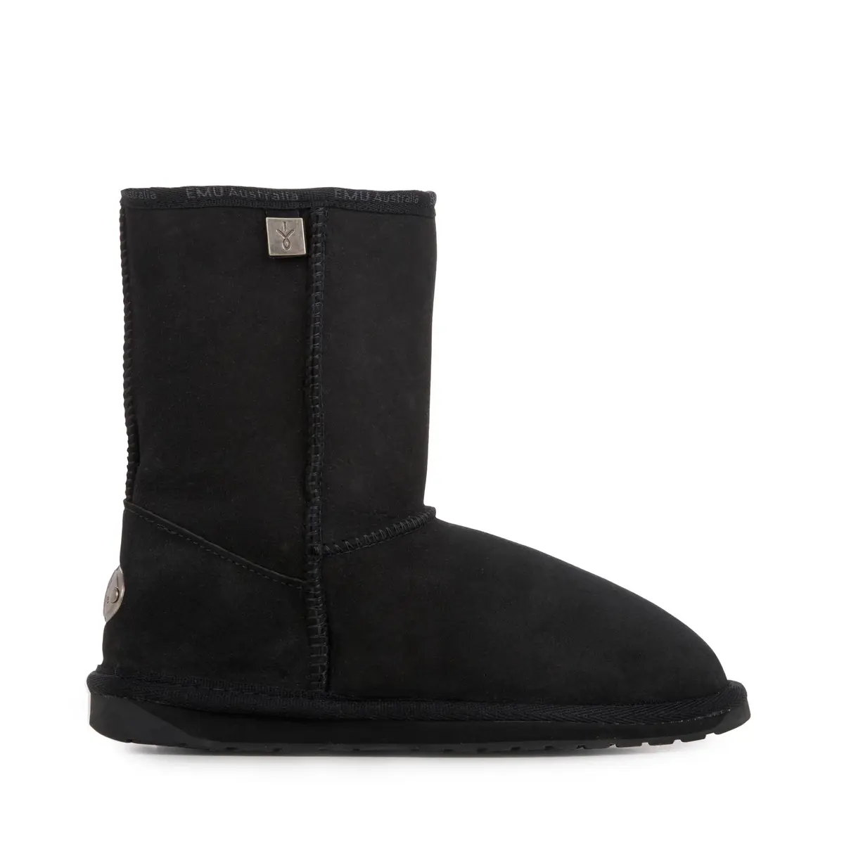 EMU Platinum Stinger Slim Lo Womens Boot Black 6 | Water-Resistant Sheepskin Comfort - main product image