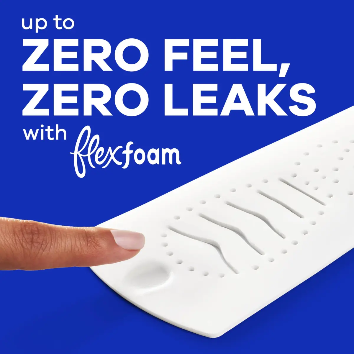 Always Infinity FlexFoam Feminine Pads Size 5 Extra Heavy Overnight Unscented with Wings 30 Count | Dermatologist Tested - view 5