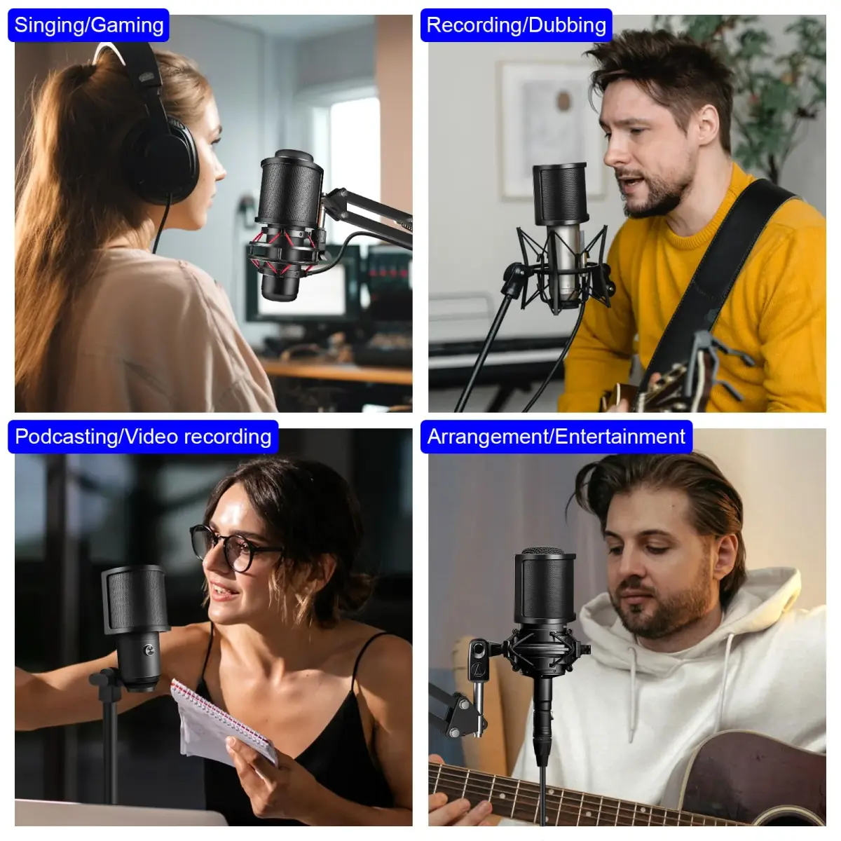 Aokeo 3-Layer Microphone Pop Filter with Metal Mesh & Foam for Handheld Mics | Reduces Plosives & Wind Noise - view 6