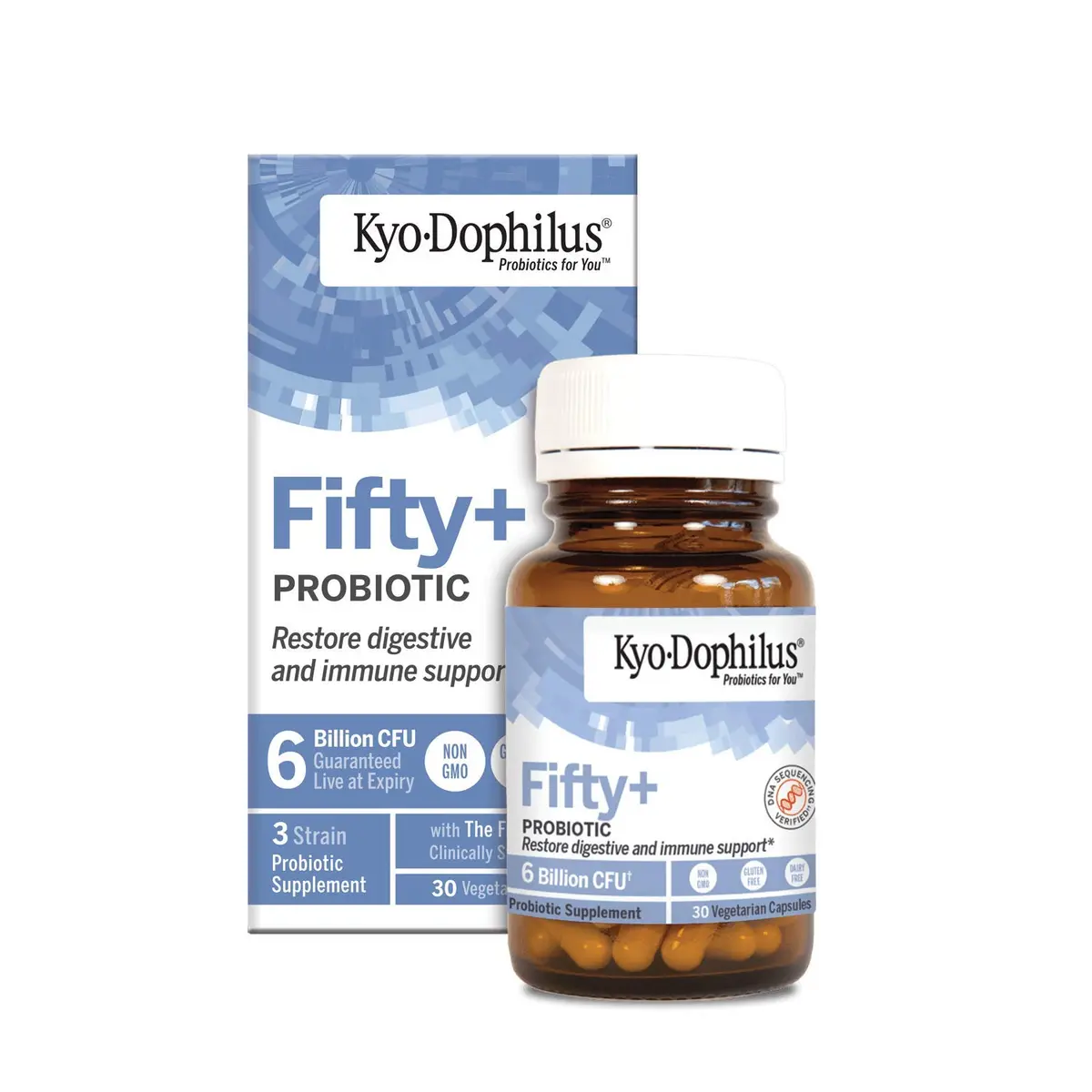 Kyo-Dophilus Fifty+ Probiotic 30 Capsules | Digestive & Immune Support for Adults - main product image
