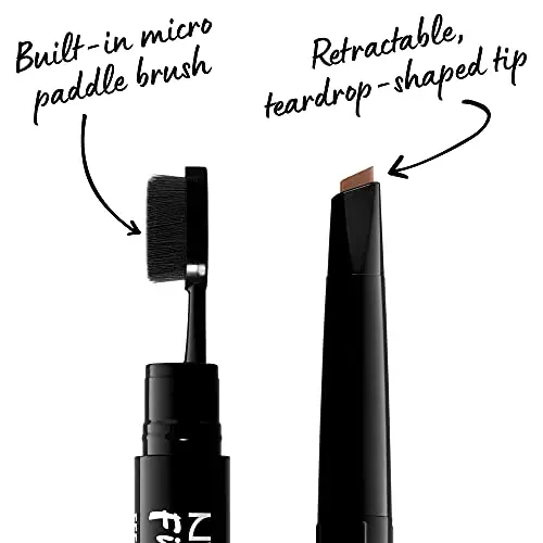 NYX PROFESSIONAL MAKEUP Fill & Fluff Eyebrow Pomade Pencil, Auburn | Dual-Ended Micro Paddle Brush & Teardrop Tip for Precise & Blended Brows - view 3