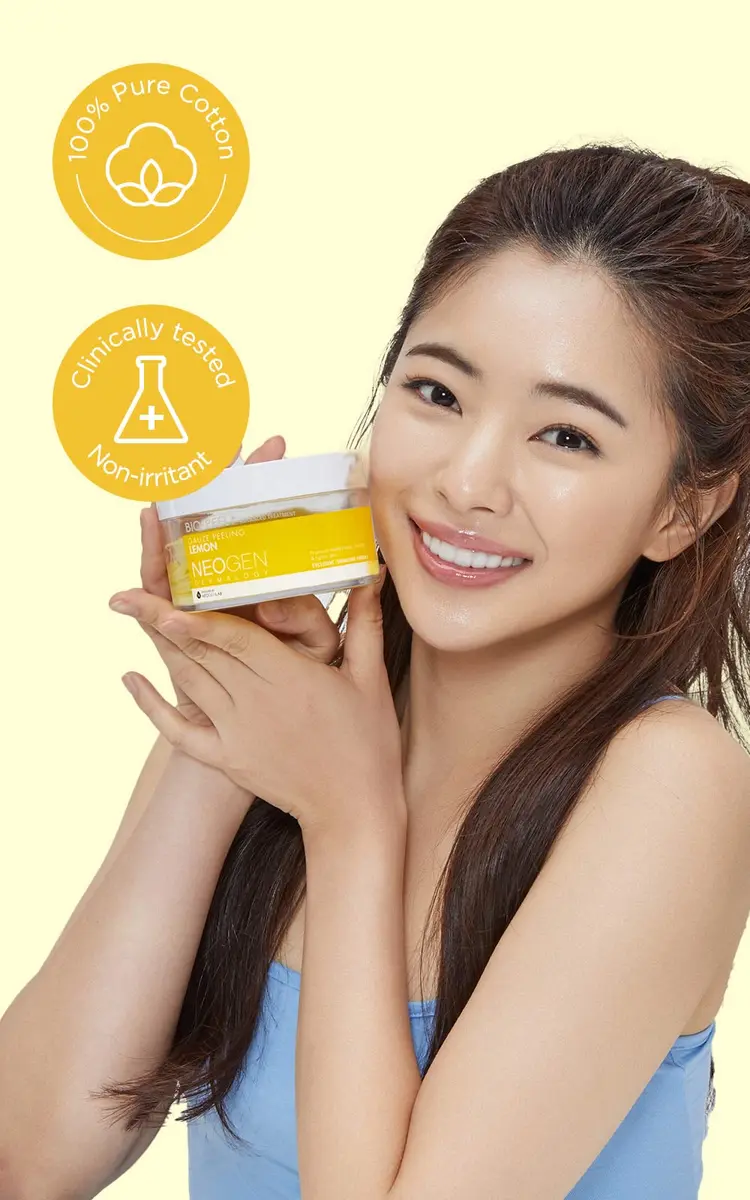 DERMALOGY by NEOGENLAB Bio-Peel Gauze Peeling Pads (Lemon, 8 pcs) | Gentle exfoliation with Lemon & Hyaluronic Acid - view 5