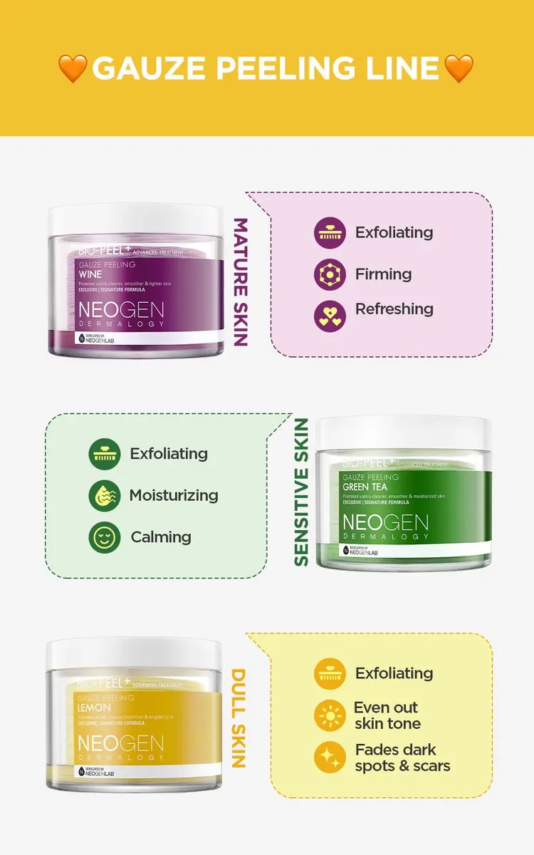 DERMALOGY by NEOGENLAB Bio-Peel Gauze Peeling Pads (Lemon, 8 pcs) | Gentle exfoliation with Lemon & Hyaluronic Acid - view 6