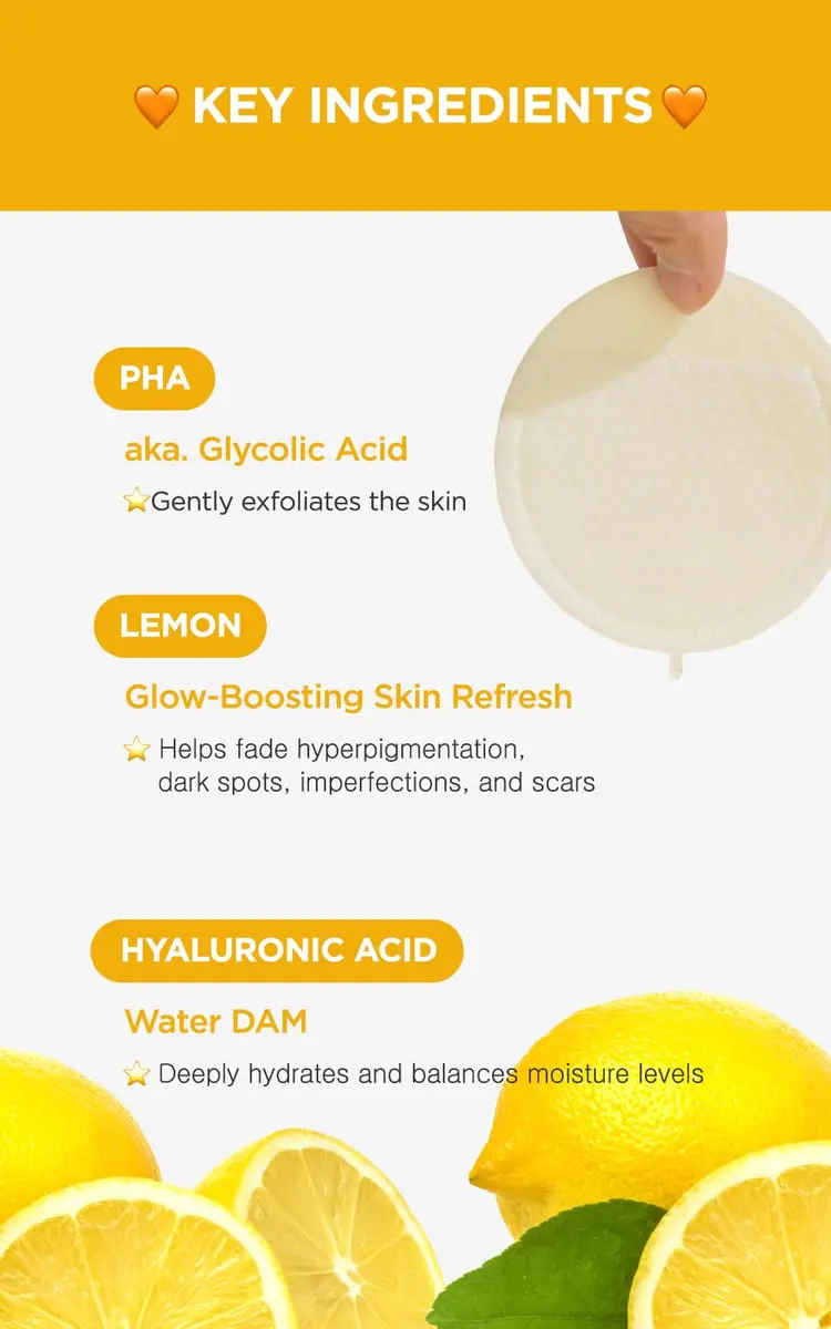 DERMALOGY by NEOGENLAB Bio-Peel Gauze Peeling Pads (Lemon, 8 pcs) | Gentle exfoliation with Lemon & Hyaluronic Acid - view 4