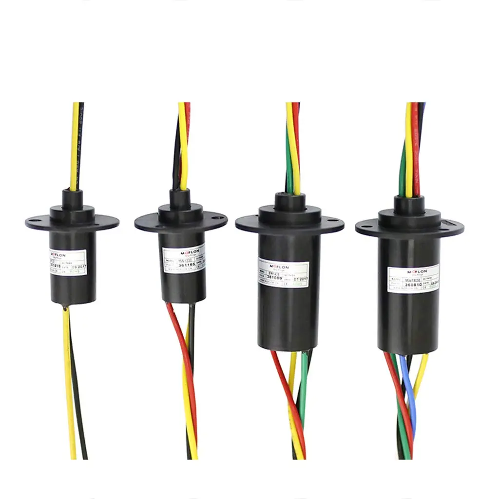 Taidacent Electrical Slip Ring Collector Ring Rotary Electrical Contact Joint 5 Wires 30A Diameter 31mm | Long-lasting gold contact - main product image