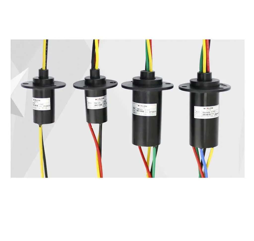 Taidacent Electrical Slip Ring Collector Ring Rotary Electrical Contact Joint 5 Wires 30A Diameter 31mm | Long-lasting gold contact - view 2