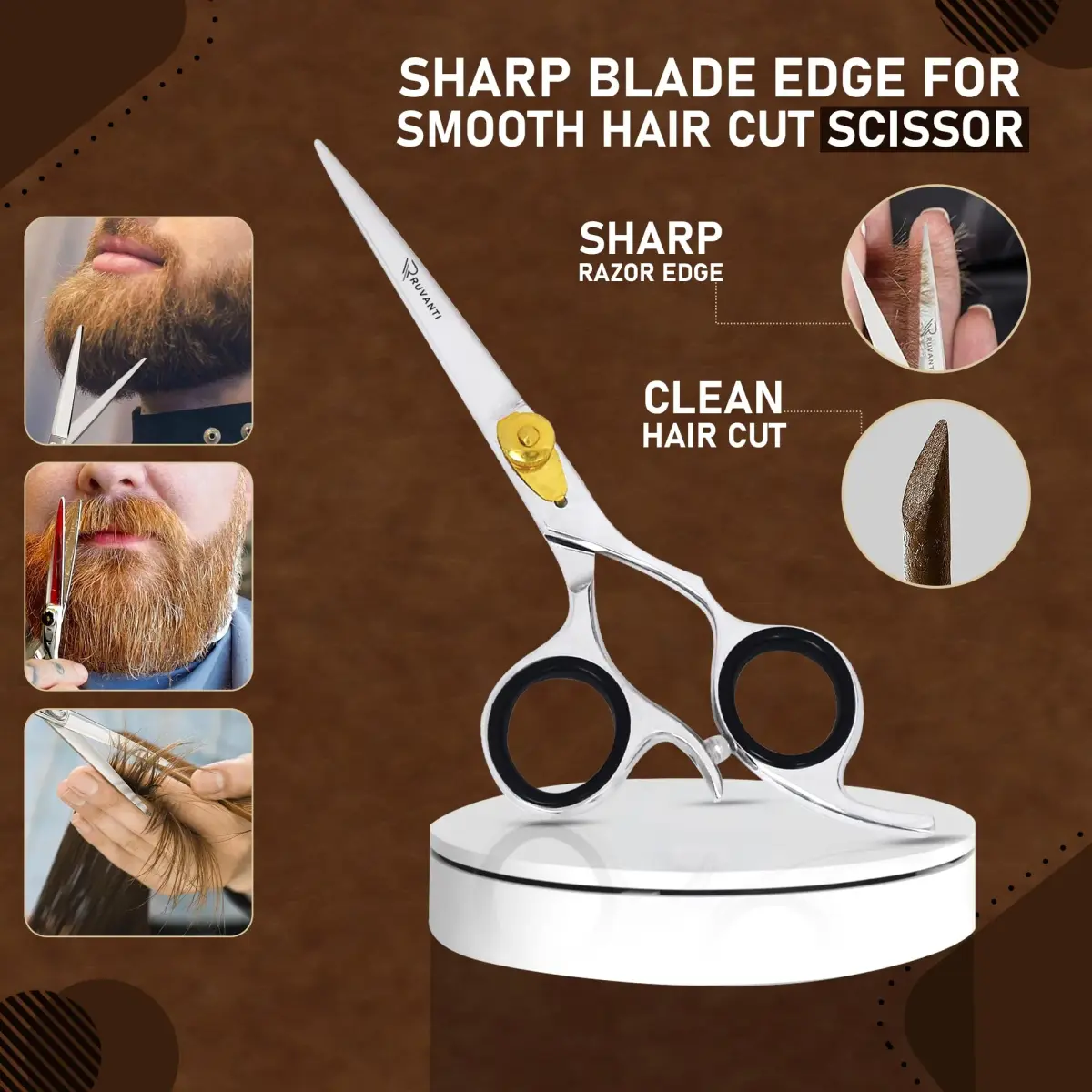 RUVANTI Professional Hair Thinning Shears 6.5 Inch | Japanese J2 Stainless Steel Blades for Barber, Salon & Home - view 6