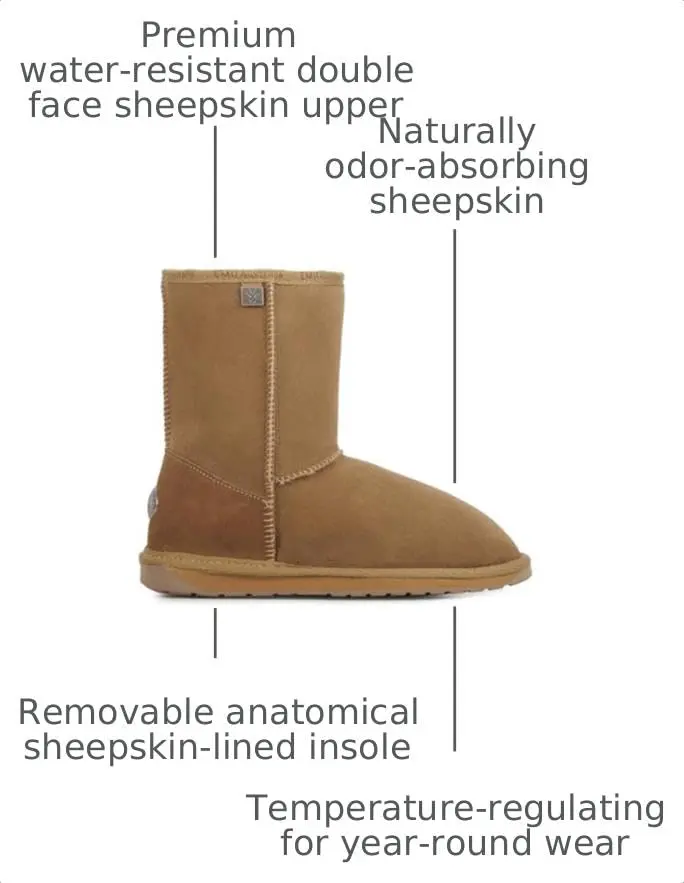 EMU Platinum Stinger Slim Lo Womens Boot Chestnut US 6 | Water-Resistant Australian Sheepskin - view 3