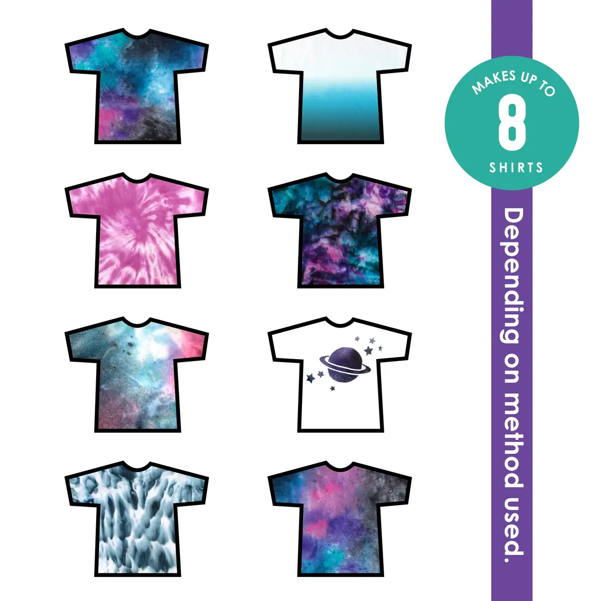 S·E·I Galaxy Tie Dye Kit 8 Colors | Water Based Spray Bottles for Fabric & Home Decor - view 4