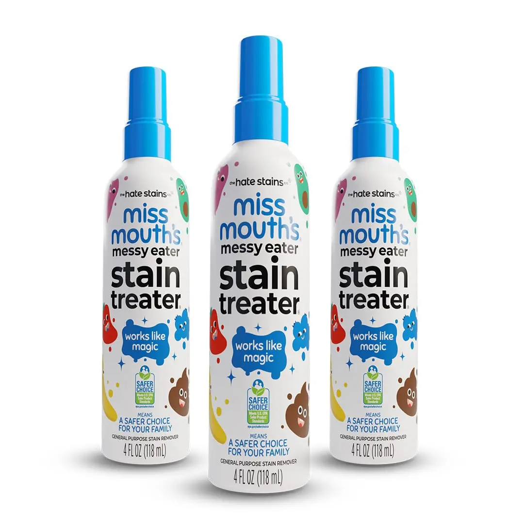 Miss Mouth's Messy Eater Stain Treater Spray - 4oz 3 Pack | Fast-Acting Baby & Toddler Stain Remover - main product image