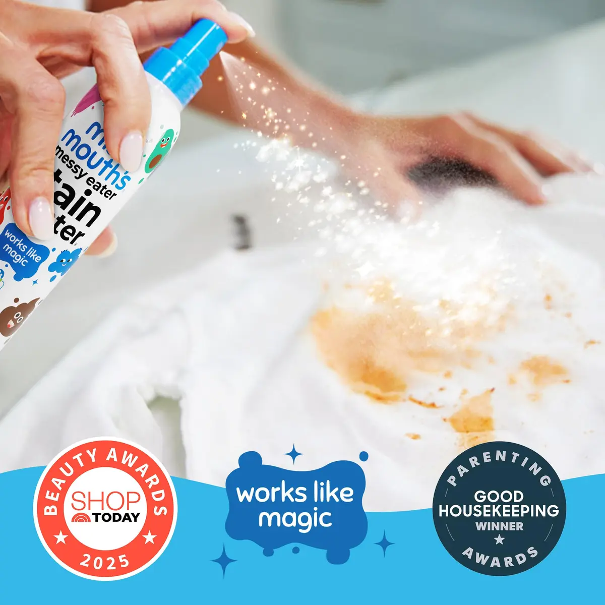 Miss Mouth's Messy Eater Stain Treater Spray - 4oz 3 Pack | Fast-Acting Baby & Toddler Stain Remover - view 2