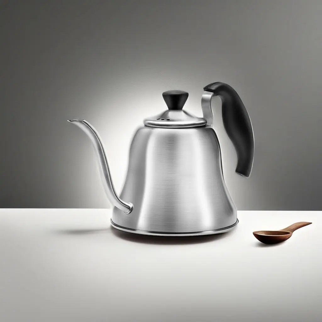 Chefbart Gooseneck Kettle for Pour Over Coffee & Tea, 0.8L (28oz) Brushed Stainless Steel | Precise Flow Control for Drip Brewing - view 5