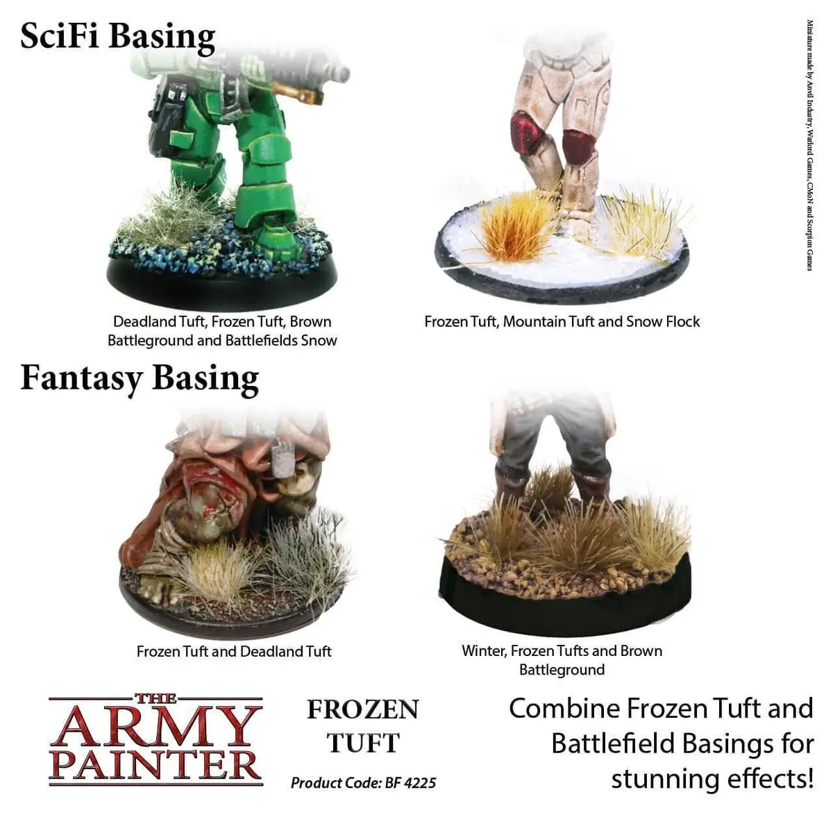 The Army Painter Battlefield Tufts - Frozen Tuft, 77 Pcs, 3 Sizes | Model Scenery & Diorama Supplies - view 6