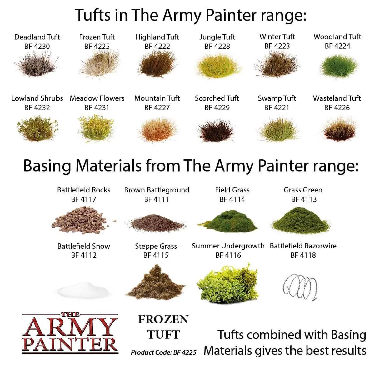 The Army Painter Battlefield Tufts - Frozen Tuft, 77 Pcs, 3 Sizes | Model Scenery & Diorama Supplies - view 7